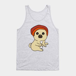 Cool Pug With Beanie Tank Top